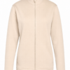 Light Beige Mock Neck Full Zip Track Jacket