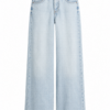Light-Wash High-Rise Wide-Leg Jeans with Zip Fly