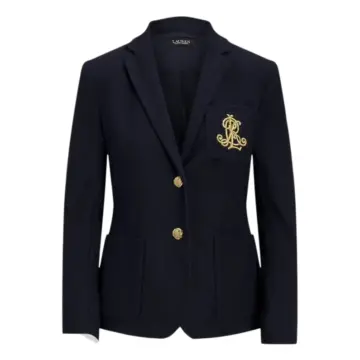 Dark Navy Tailored Single-Breasted Blazer with Notch Lapel