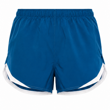 Teal Blue Dolphin Hem Athletic Shorts