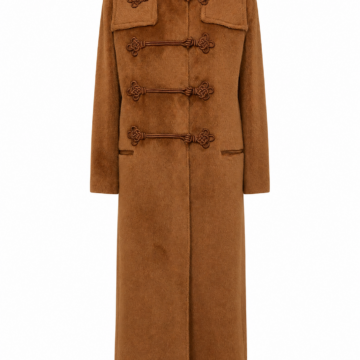 Camel Brown Hooded Duffle Coat