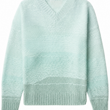 Mint Green V-Neck Oversized Sweater