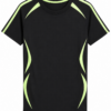 Black Neon Yellow-Green Panel Short Sleeve T-Shirt