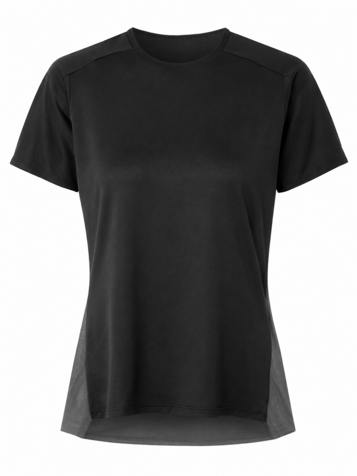 Navy Blue Solid Crew Neck Long Sleeve Top