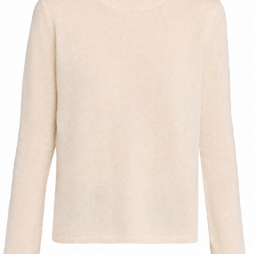 Cream Classic Crewneck Knit Sweater